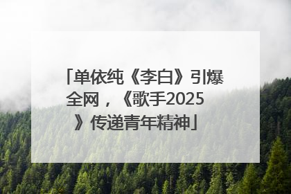 单依纯《李白》引爆全网，《歌手2025》传递青年精神